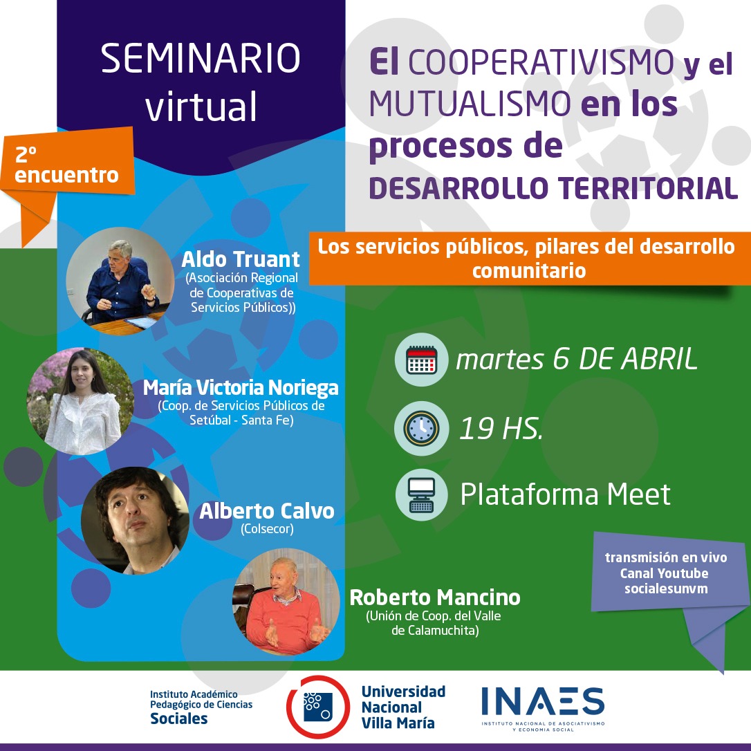 2do Encuentro Seminario Virtual. El Cooperativismo y el Mutualismo en los procesos de desarrollo territorial